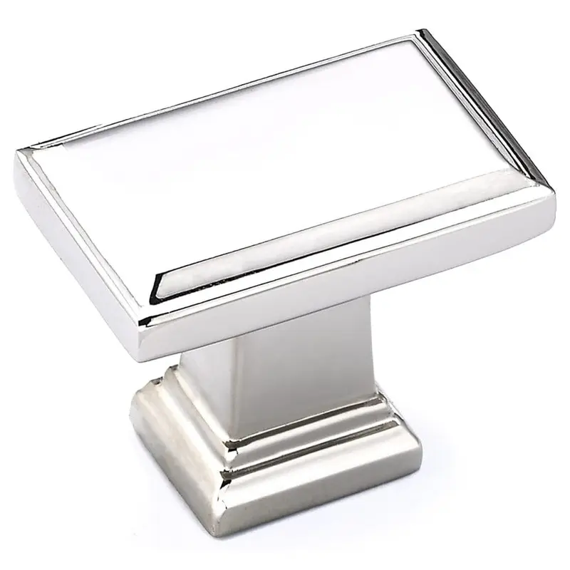 Transitional Knob, 1-1/2" x 15/16", Polished Nickel