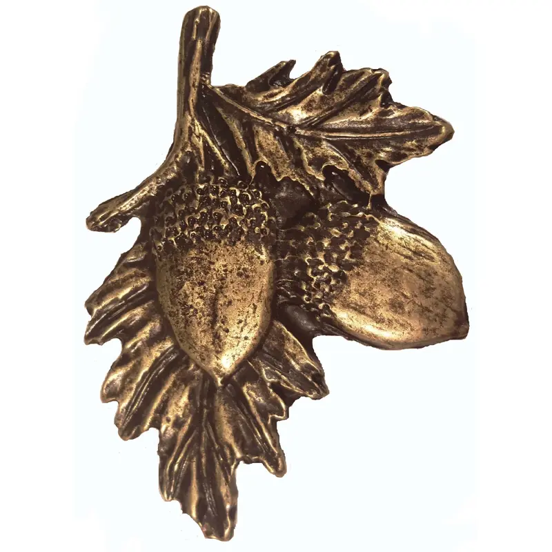 Acorns on Branch Pull, Antique Brass, Model 300AB