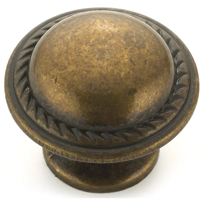 Traditional Knob, 1-3/16" D, Regency Brass