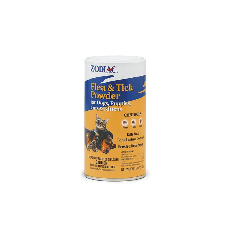 ZODIAC FLEA & TICK POWDER FOR DOGS, PUPPIES, CATS & KITTENS