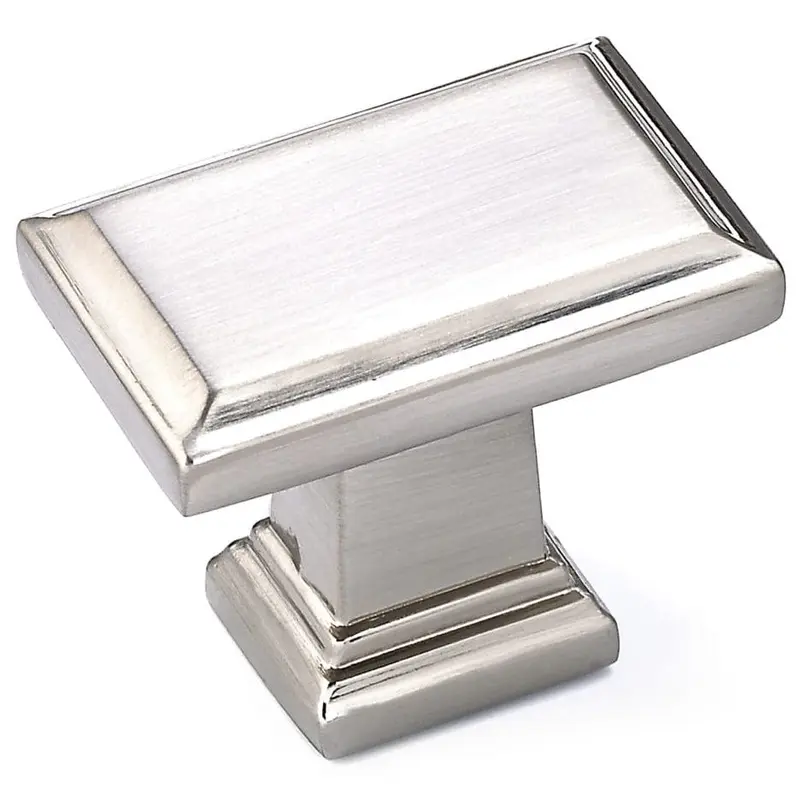 Transitional Knob, 1-1/2" x 15/16", Brushed Nickel