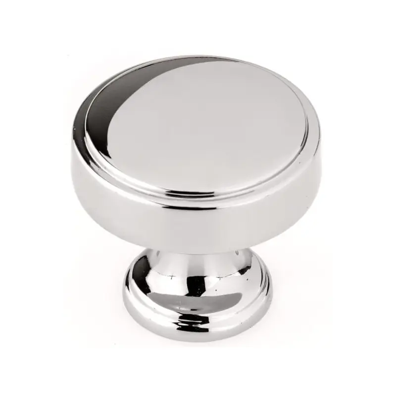 Transitional Knob, 1-9/16" D, Polished Nickel