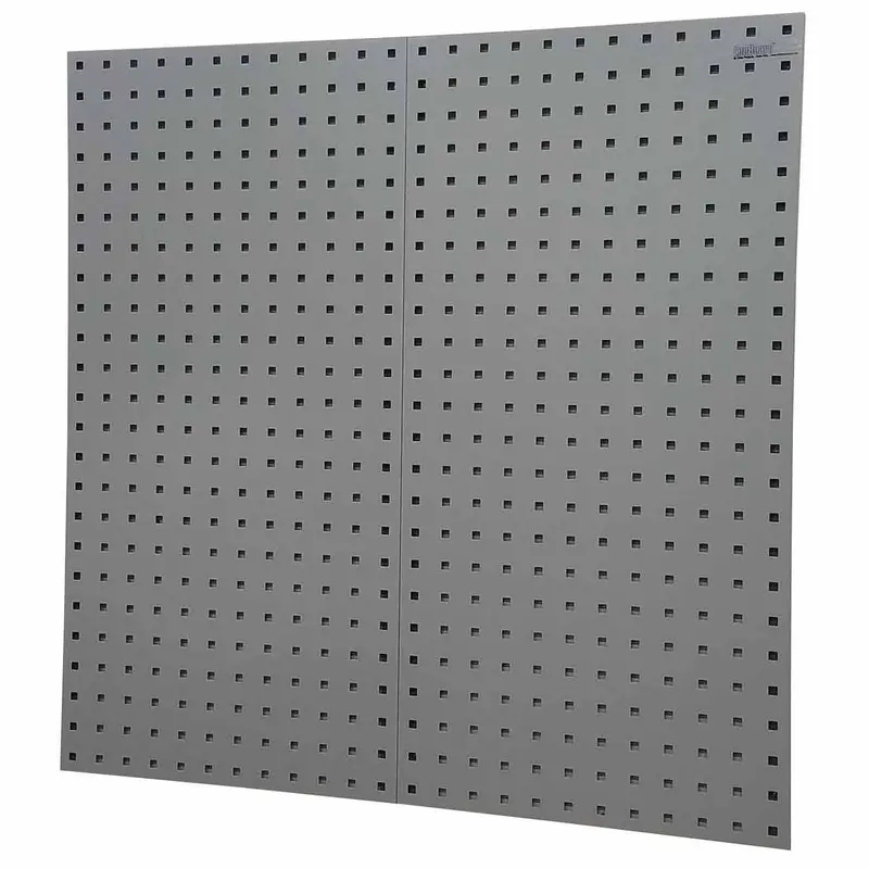 LocBoard 18"W x 9/16"D x 36"H, 18G Steel Square Hole Pegboards - Gray
