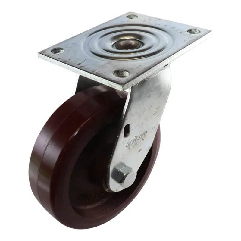 Swivel Plate Castor - Urethane on Cast Iron Wheel TG Series