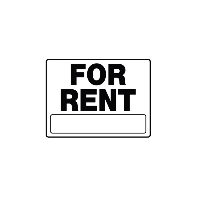 20  X 24  BLACK AND WHITEFOR RENT SIGN
