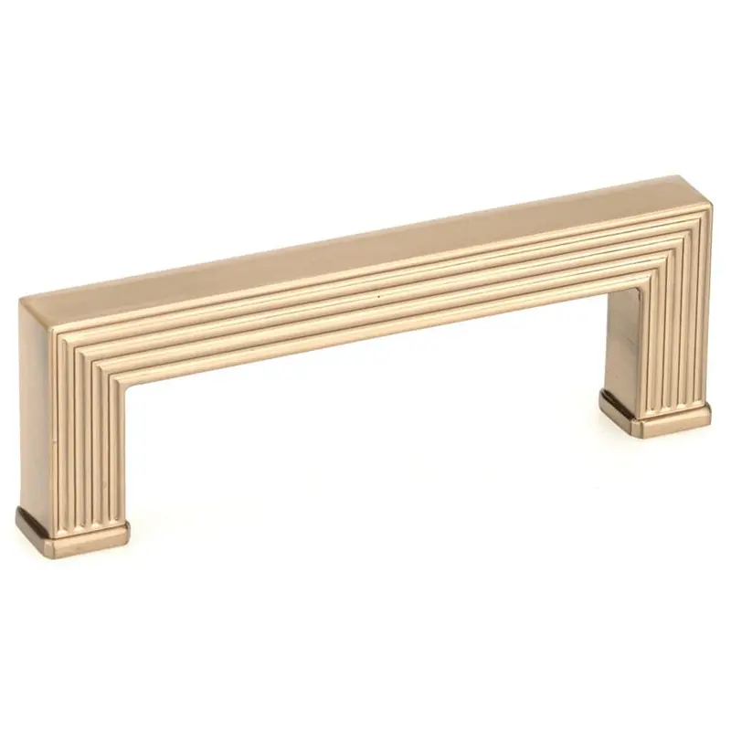 Transitional Textured Smooth-Faced Pull - 3-3/4" Center-to-Center - 4-11/32" OL - Champagne Bronze