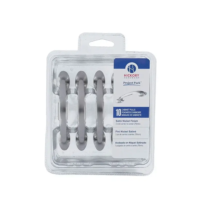 3" Luna Cabinet Pull Project Pack, Satin Nickel, 10 pieces