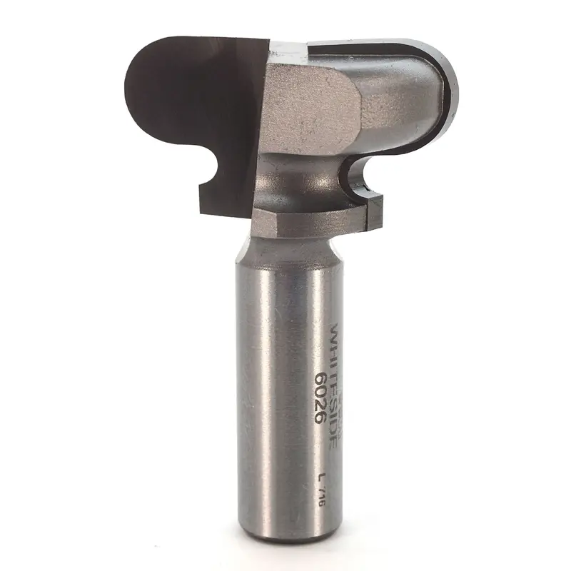 6026 European Style Drawer Pull Router Bit 1/4" R X 1-1/2" D X 13/16" CL X 2-3/8" OL