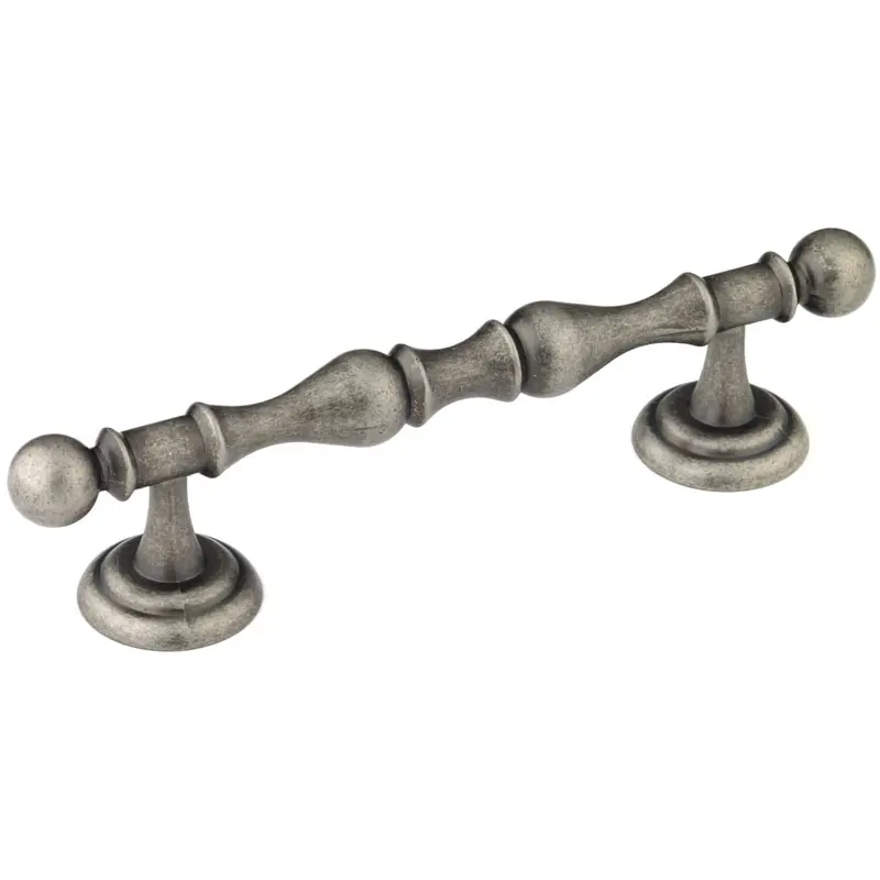 Traditional Pull, 4" Center-to-Center, Pewter