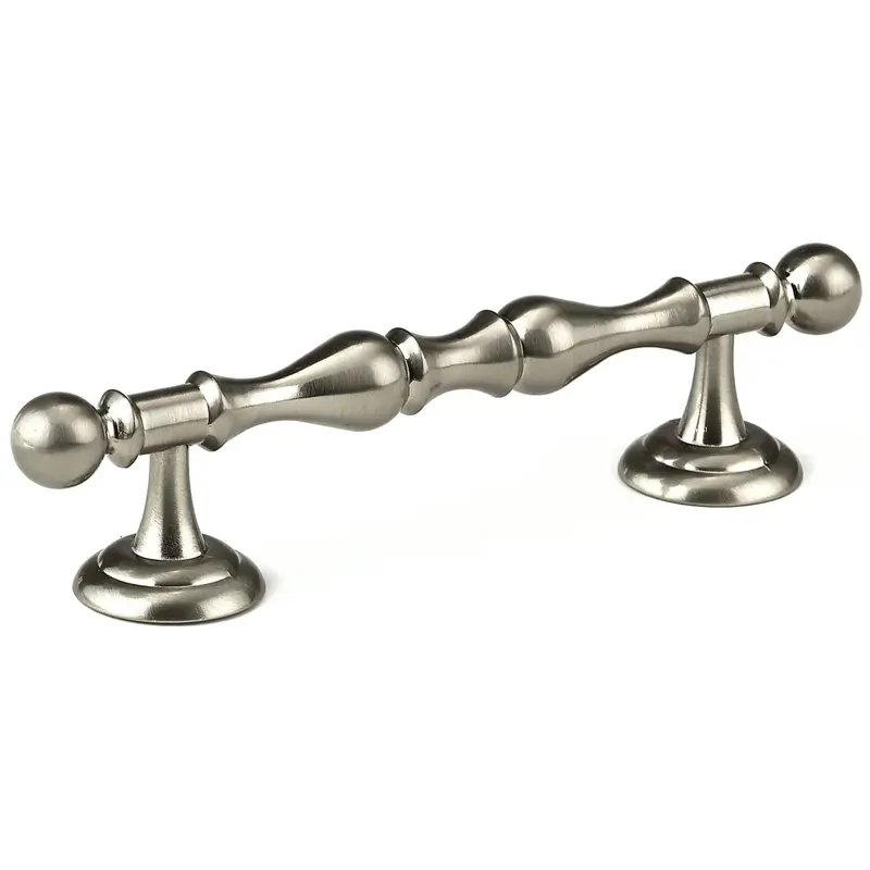 Traditional Pull, 4" Center-to-Center, Brushed Nickel