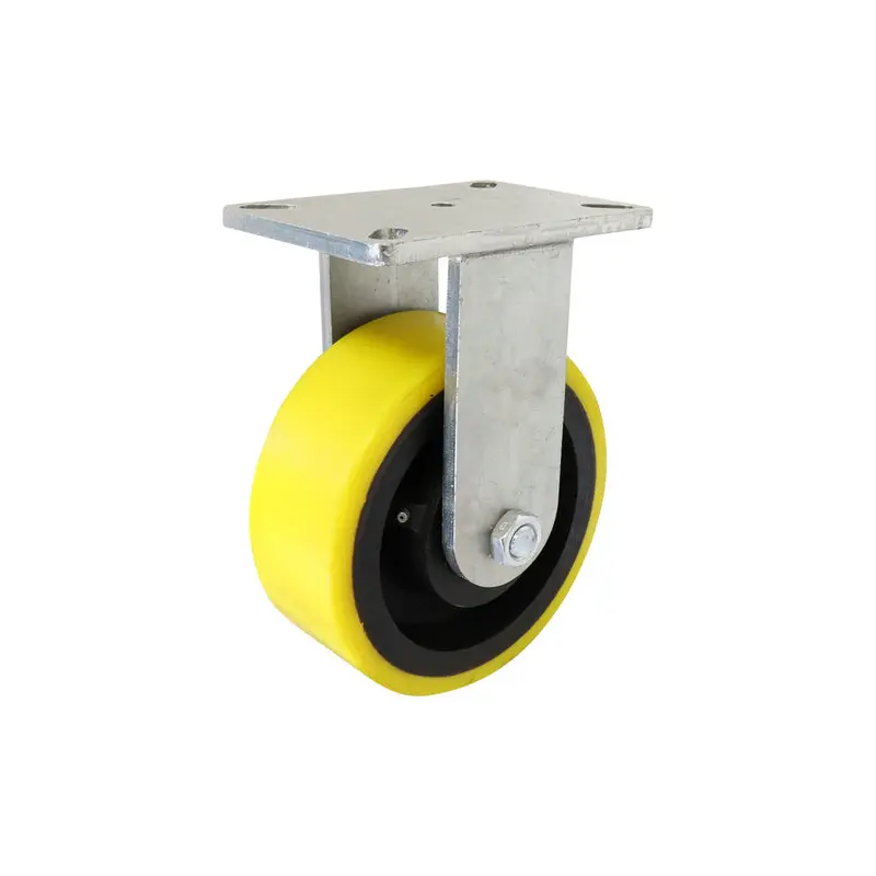 EasyRoll Castor Urethane/Cast Iron Fixed Plate