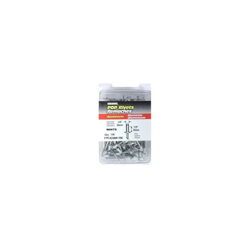 100-Pack Short White Aluminum Rivets