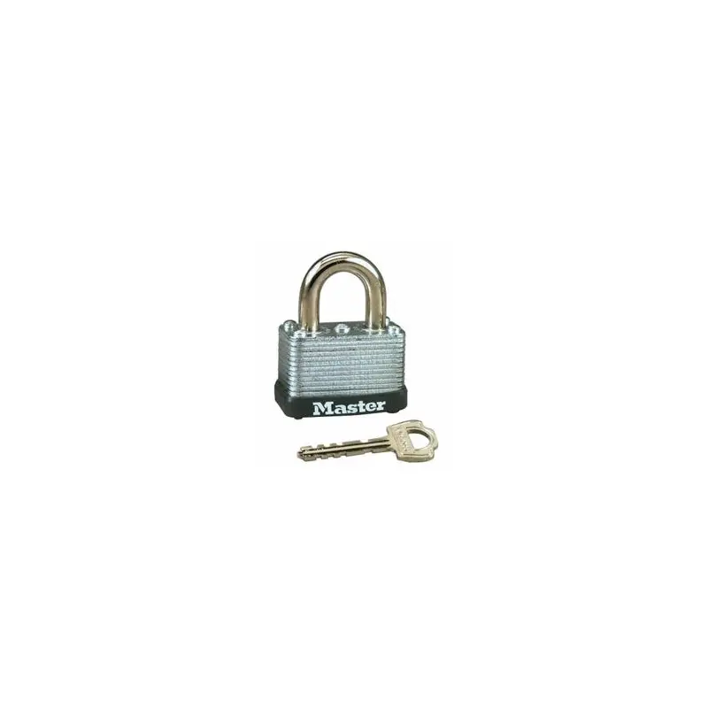 1-1/2 In. Keyed Padlock, Laminated Warded Steel