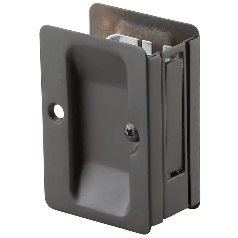 3-7/32" (82 mm) Pocket Door Pull Rectangular Oil-Rubbed Bronze Passage