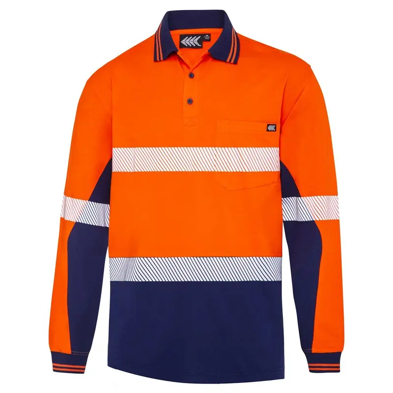 Hi-Vis Unisex Segmented Tape Vented Cotton Polo Shirt