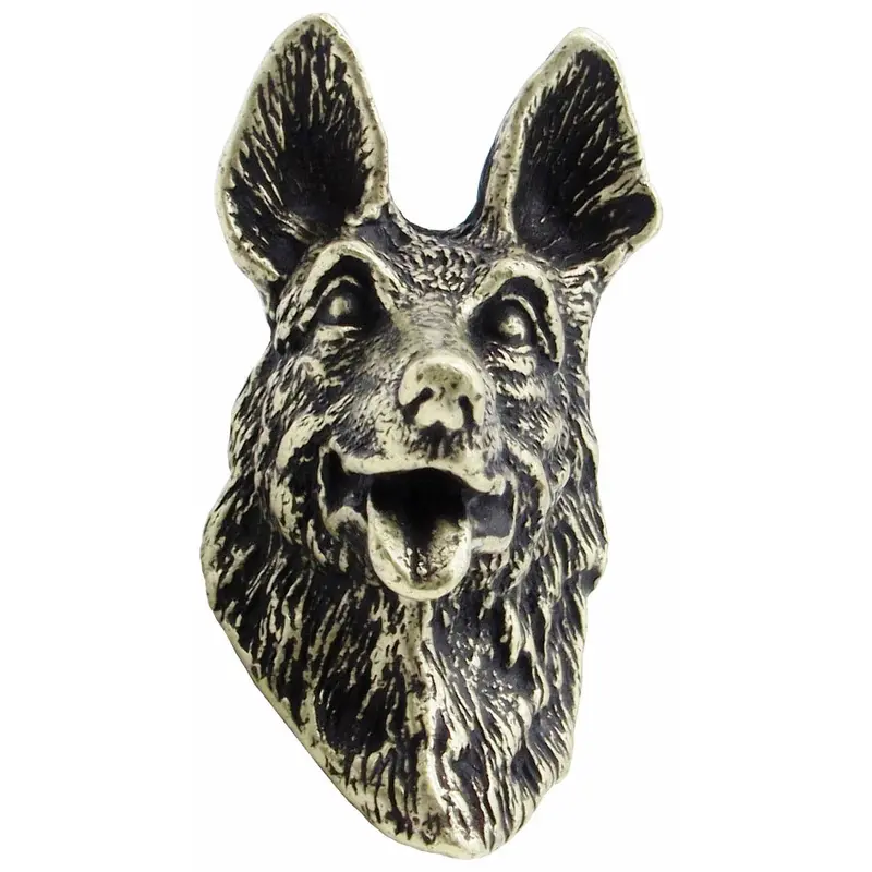 German Shepherd Knob Brass Oxide