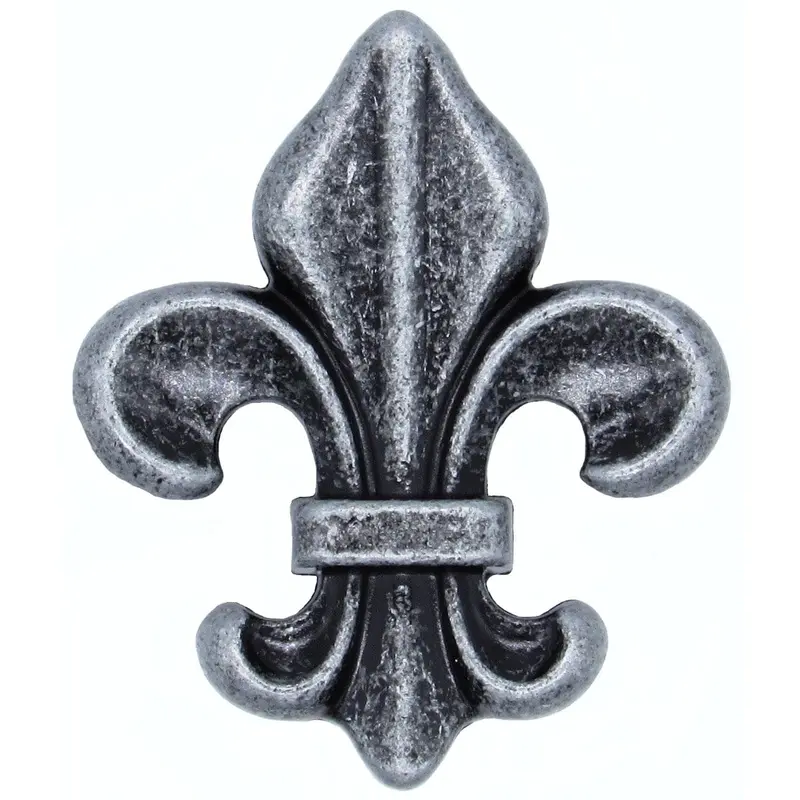 Fleur De Lis Knob Pewter Oxide