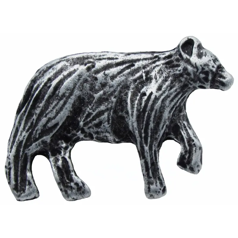 Bear Right Facing Knob Pewter Oxide