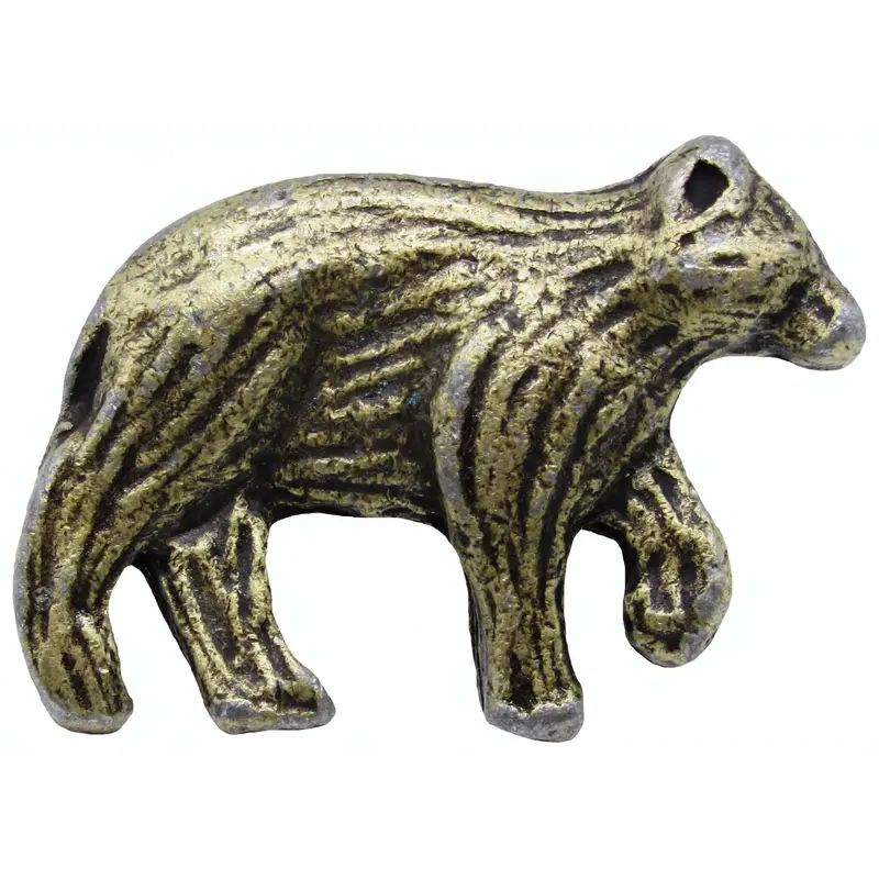 Bear Right Facing Knob Brass Oxide