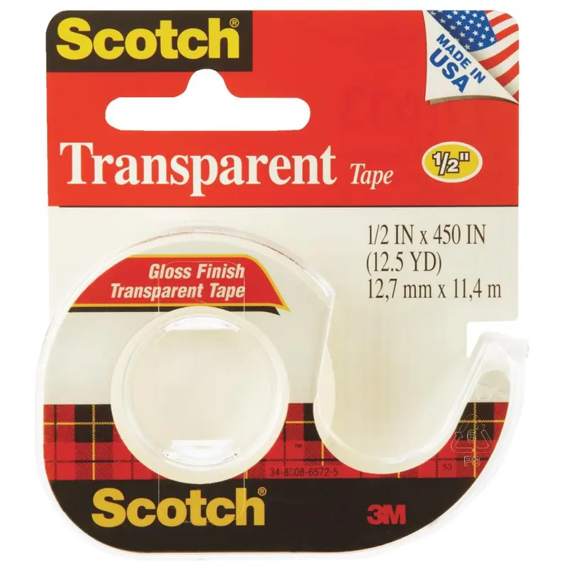 3M Scotch 1/2 In. x 450 In. Transparent Tape