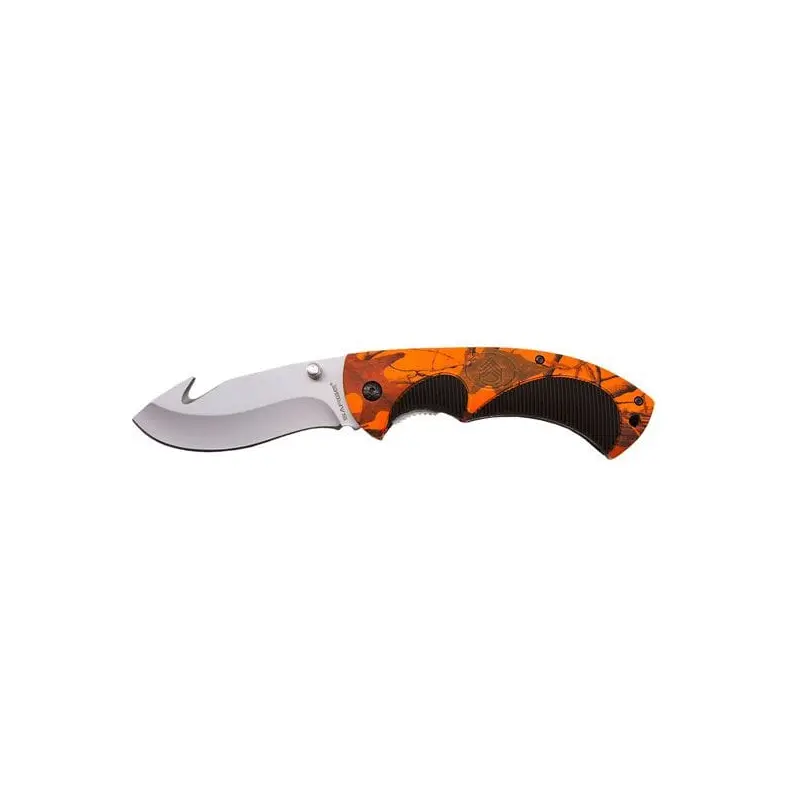 Hi-Visibility Camouflage Folding Gut Hook Knife, Model SK-909HV