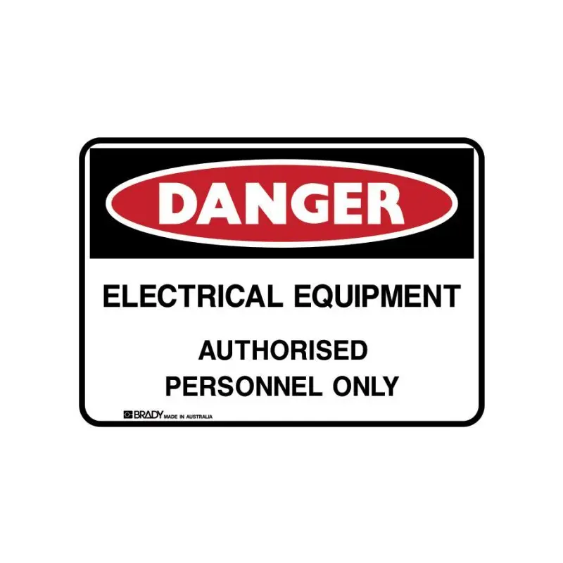 Brady Glo Danger Sign Electrical Equipment Luminous