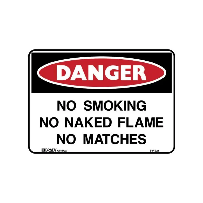 Brady Glo Danger Sign No Smoking Luminous