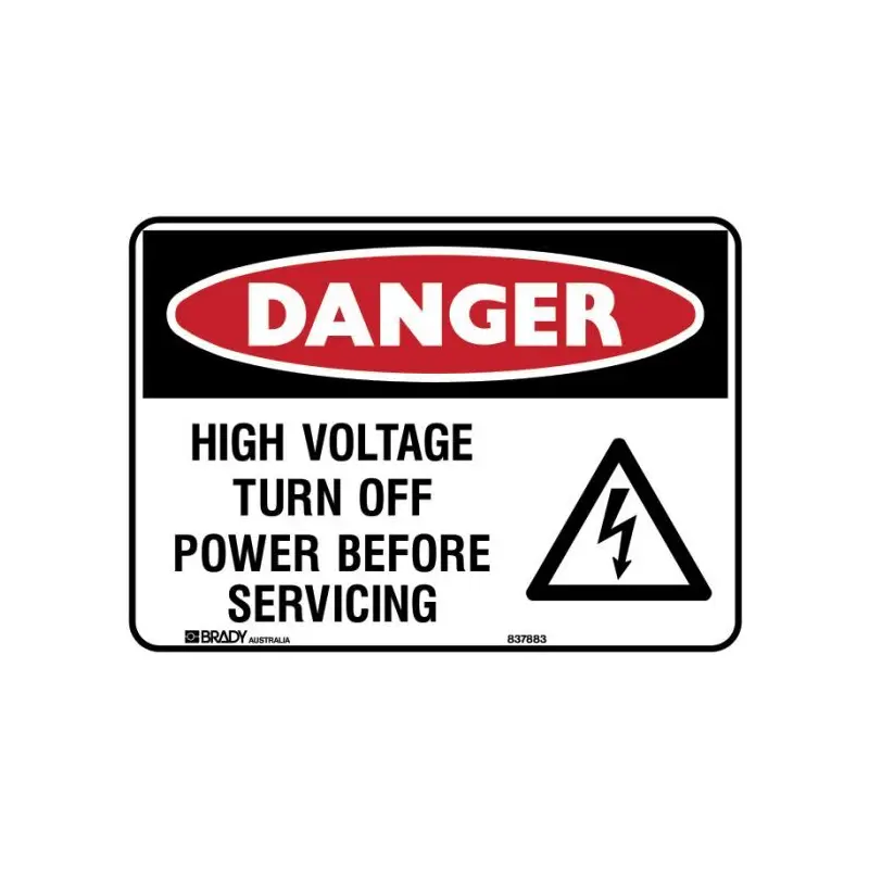 High Voltage Turn Off Power Before Servicing