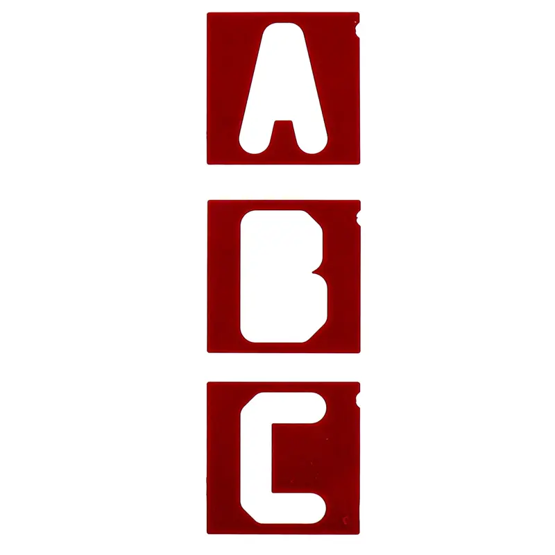 1-1/2" and 2-1/2" Vertical Letters Set for Sign Making Jigs 64pc