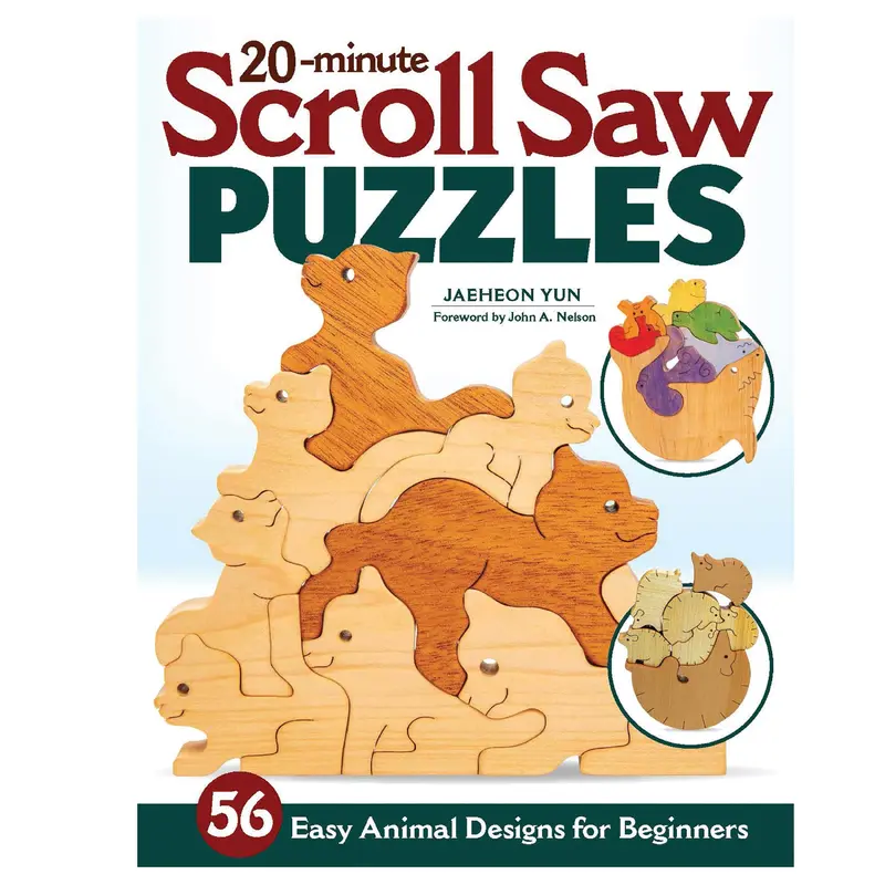 20-Minute Scroll Saw Puzzles: 56 Easy Animal Designs for Beginners