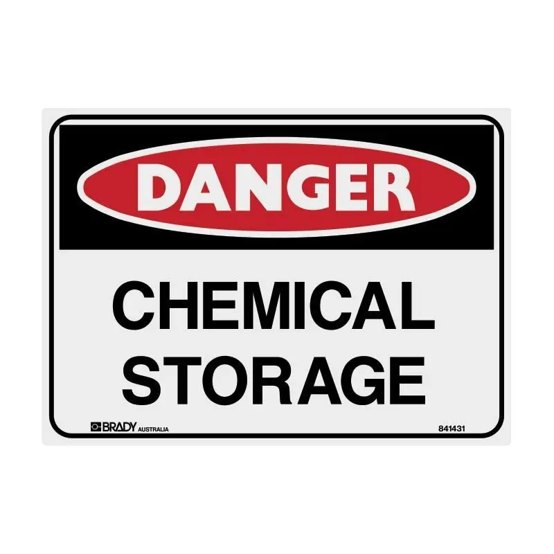 Brady Danger Sign - Chemical Storage