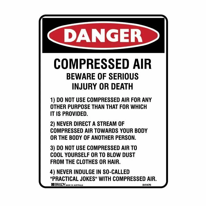 Brady Danger Sign - Compressed Air