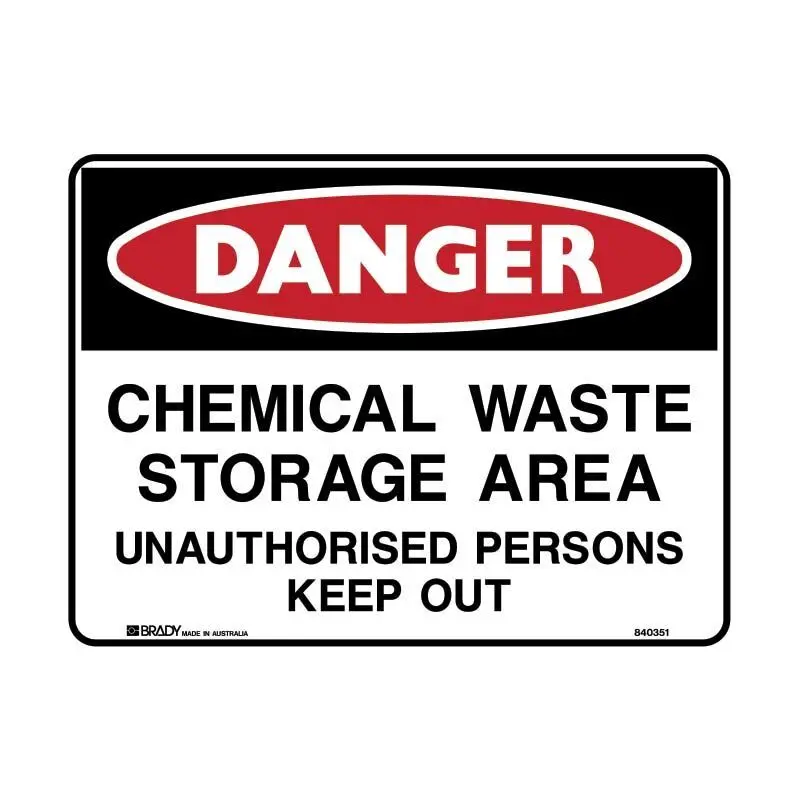 Chemical Waste Storage Area Unathorised Persons Keep Out
