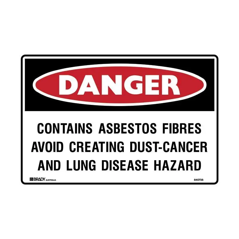 Brady Danger Sign - Contains Asbestos Fibres