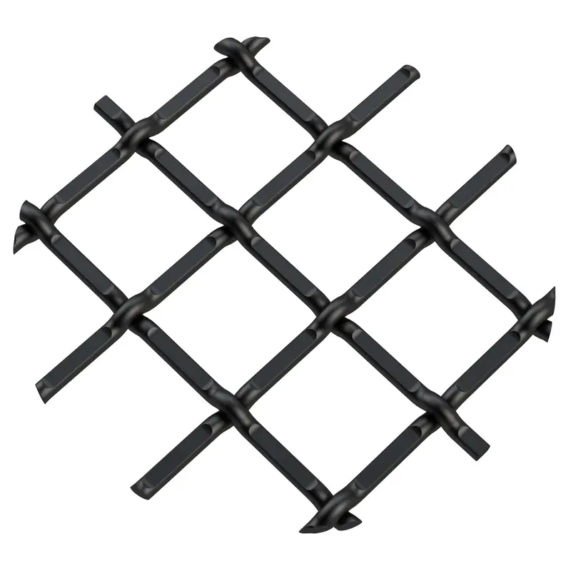 .5" Round Single Diamond Decorative Grille - Flat Black, 18" W x 48" L Sheet