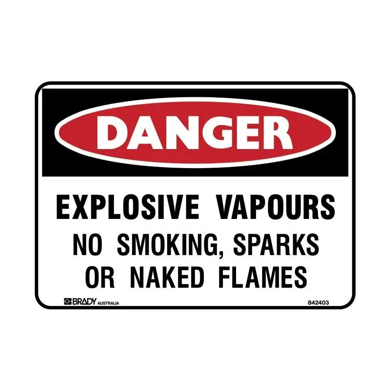 Explosive Vapours No Smoking, Sparks Or Naked Flames