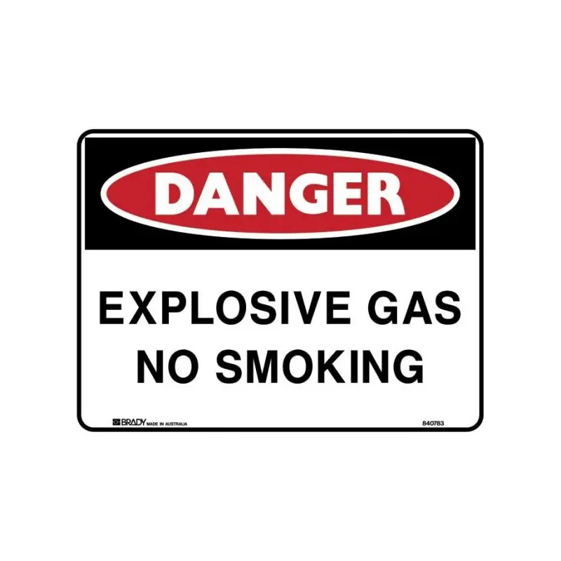 Brady Danger Sign - Explosives No Smoking