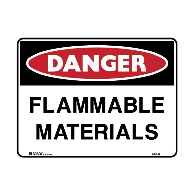 Brady Danger Sign - Flammable Materials