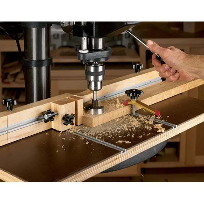 Downloadable Woodworking Project Plan to Build Feature-Packed Drill-Press Table