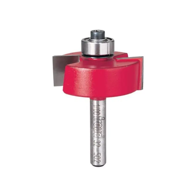 32-502 4 Piece Rabbeting Router Bit Set With Bearings 1/4" Shank