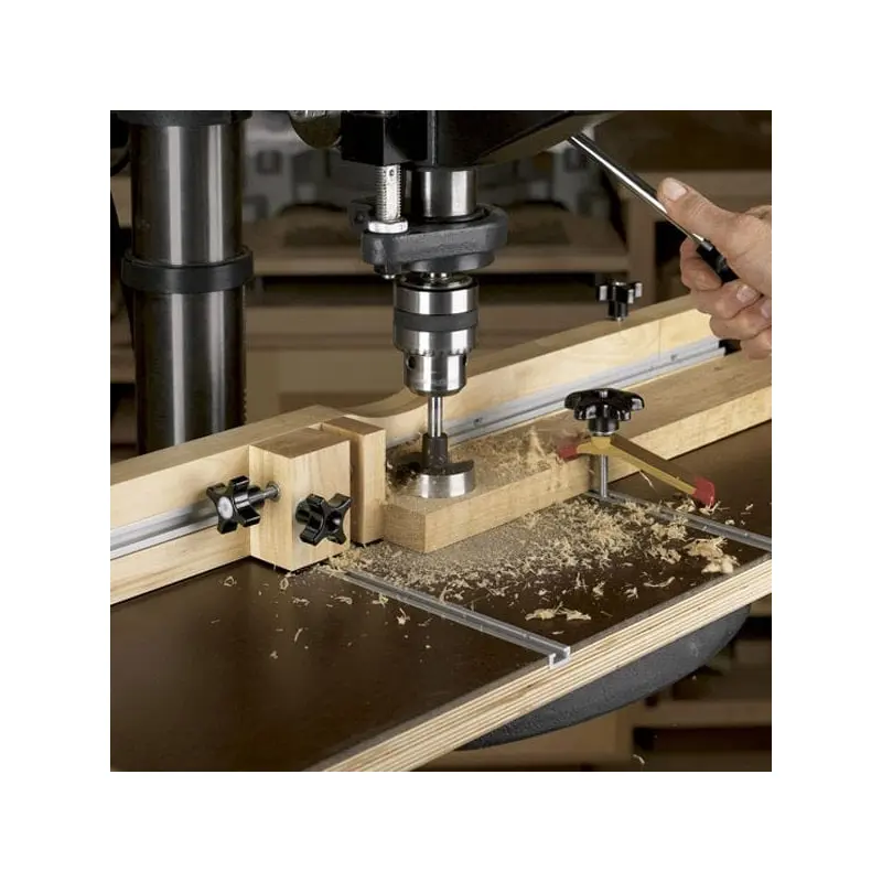 Woodworking Project Paper Plan to Build Feature Packed Drill-Press Table