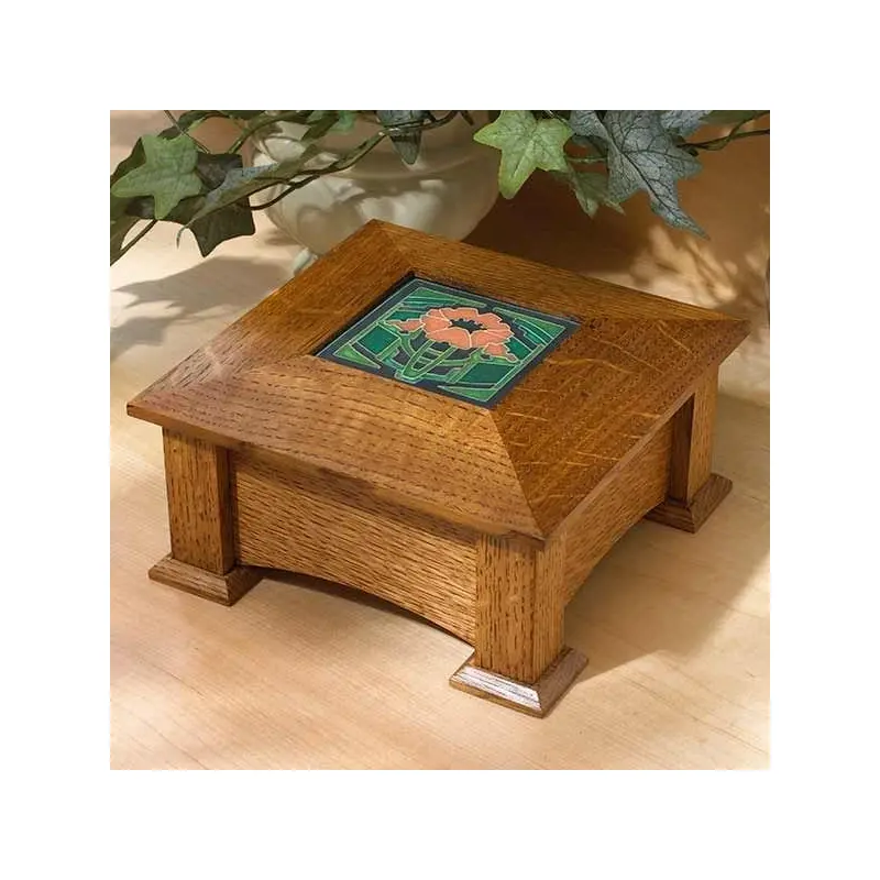 Woodworking Project Paper Plan to Build Tile-Topped Keepsake Box