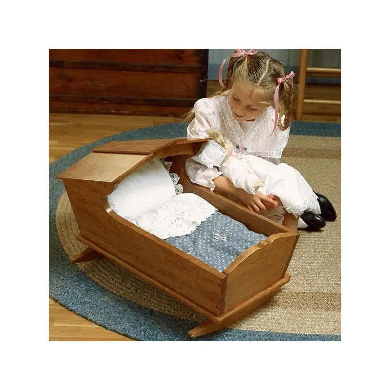 Woodworking Project Paper Plan to Build Cherry Doll's Cradle