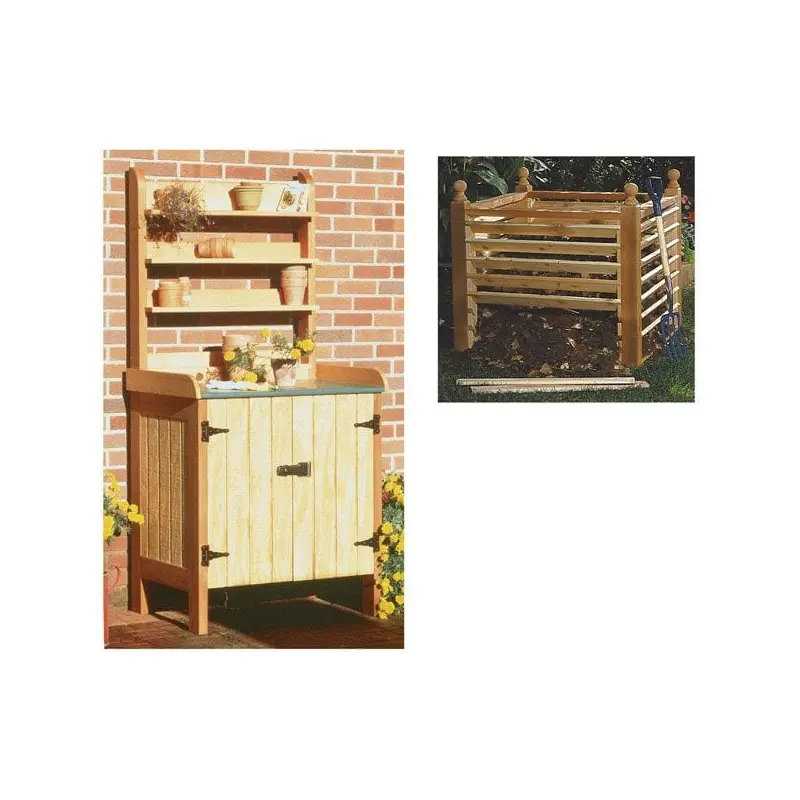 Woodworking Project Paper Plan to Build Potting Table & Compost Bin