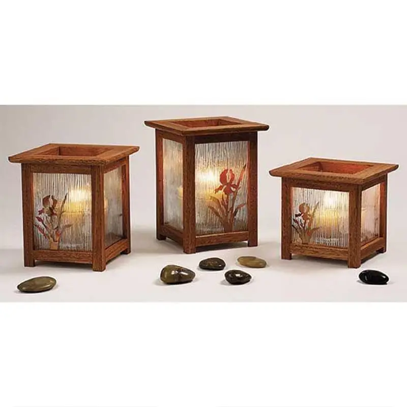 Downloadable Woodworking Project Plan to Build Arts and Crafts Candle Lanterns