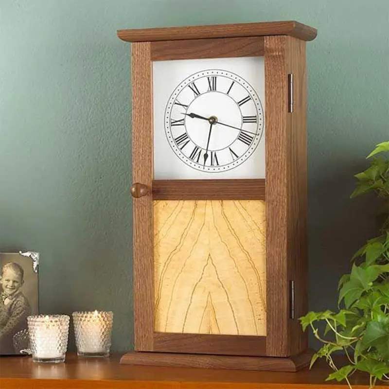 Downloadable Woodworking Project Plan to Build Shaker Clock