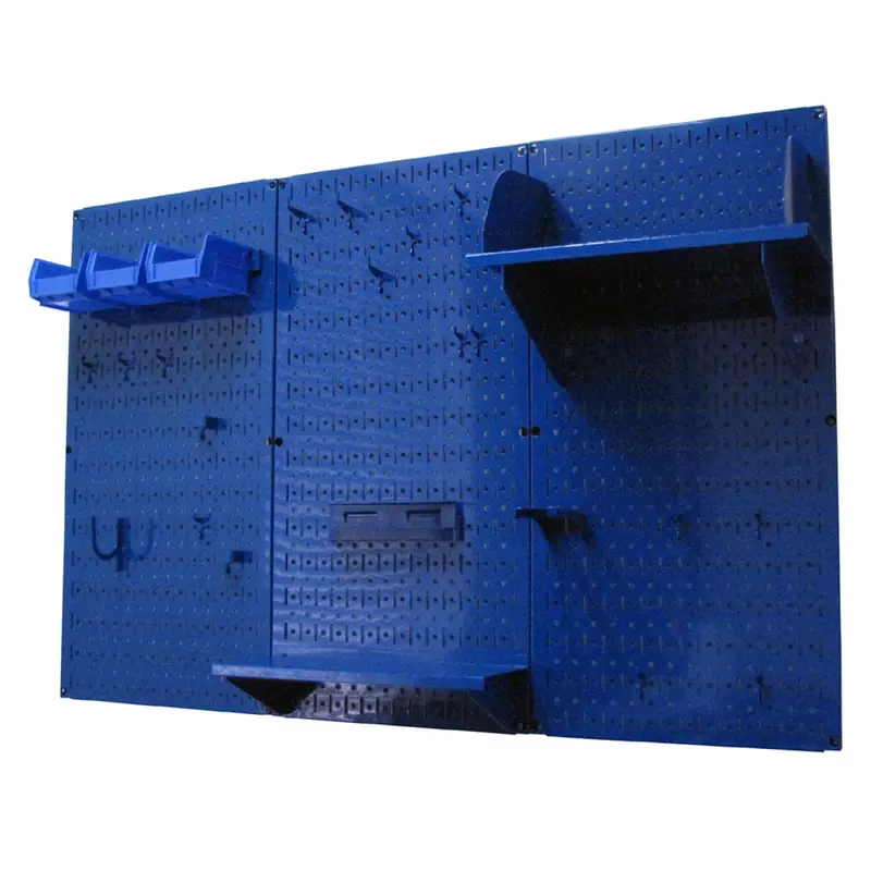 4' Metal Pegboard Standard Tool Storage Kit - Blue Toolboard & Blue Accessories