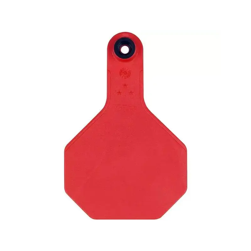 Y-Tex 3 Star Medium Blank Cattle Ear Tags 25 Count Red