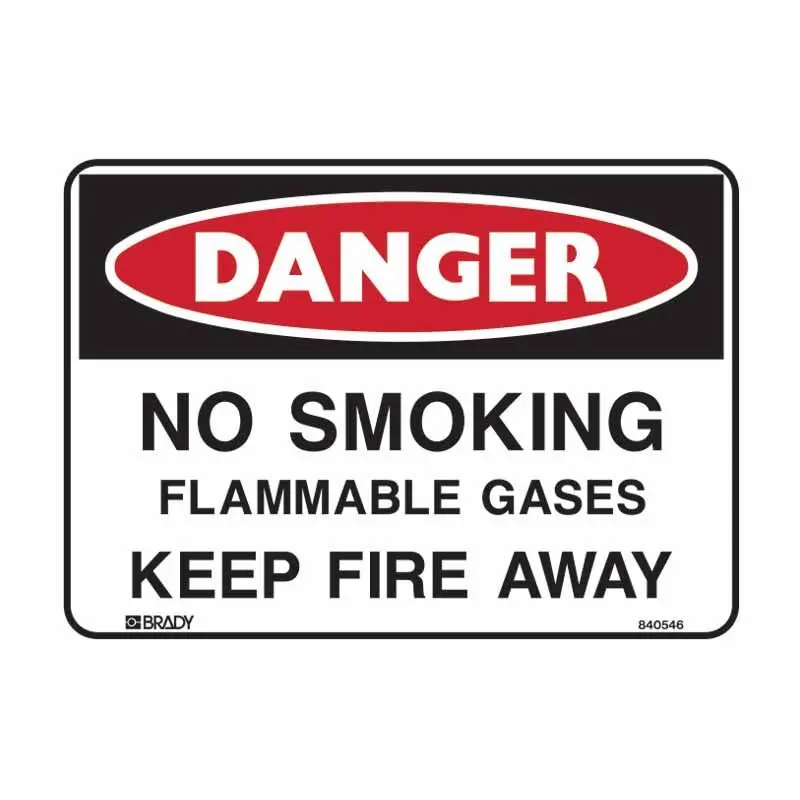 Danger Sign - No Smoking Flammable Gases Keep Fire Away