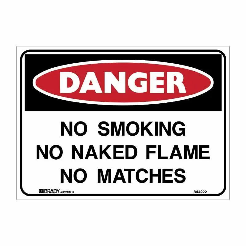 Danger Sign - No Smoking No Naked Flames No Matches